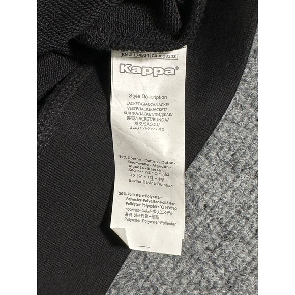 KAPPA Black & White Esmio 2 Logo Hoodie Mens Size XL New Without Tag - Picture 6 of 7